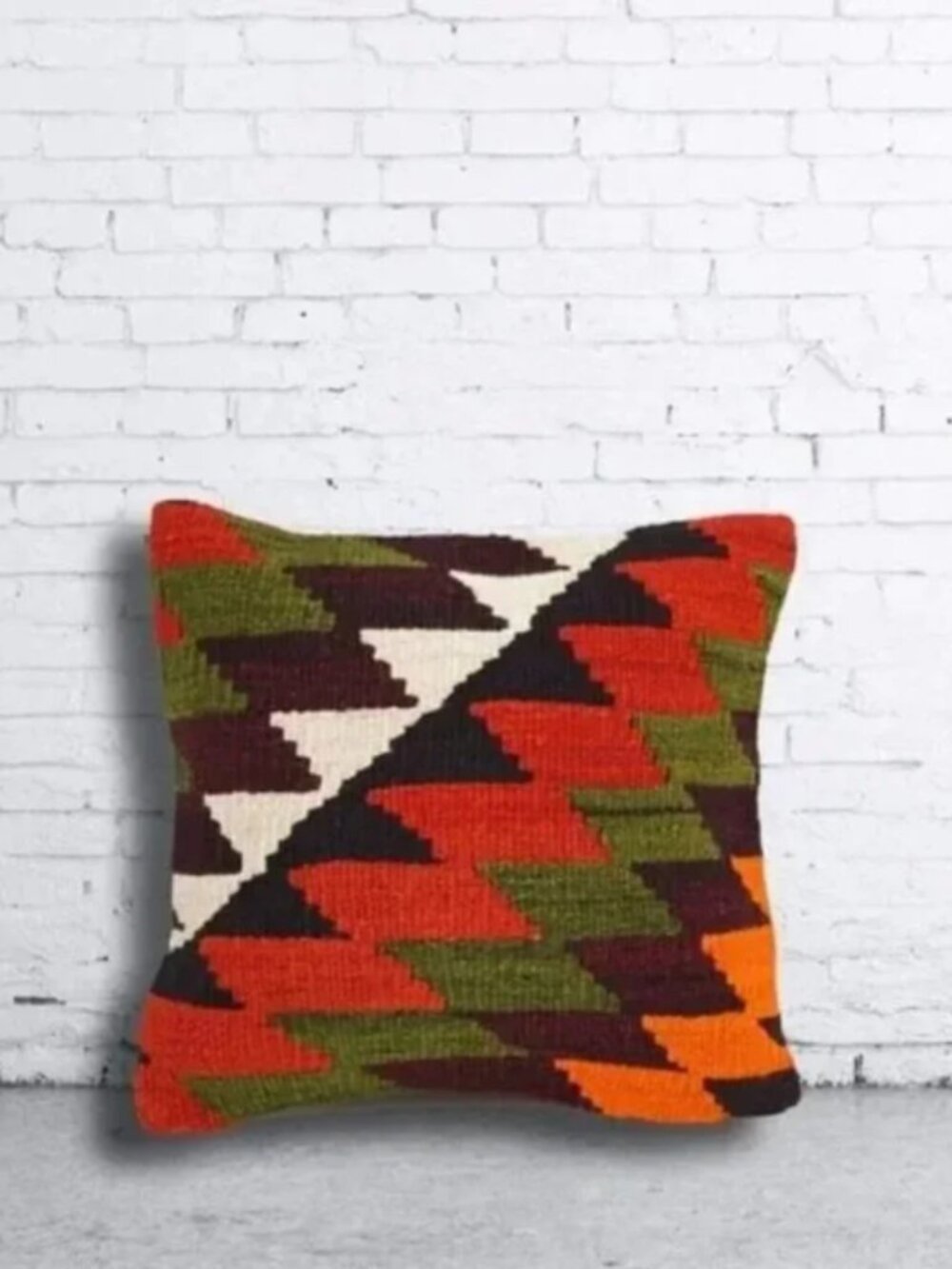 Turkish Kilim Pillowcase (16x16in)